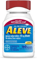 Aleve Pain Reliever Gelcaps 220Mg 160 Count Arthritis And Fever Reducer
