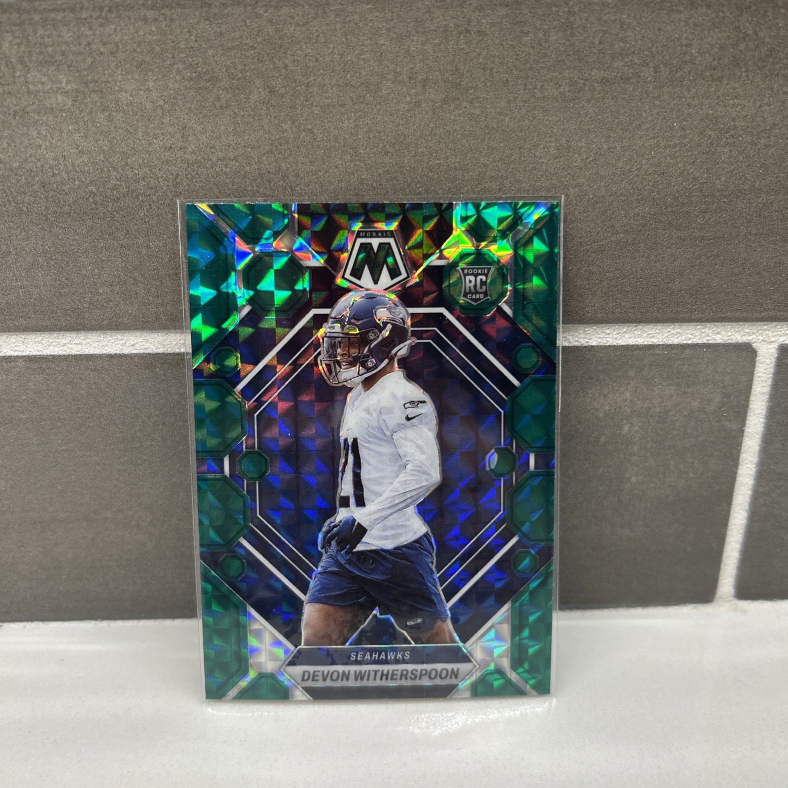 2023 Panini Mosaic #313 Devon Witherspoon Green Mosaic