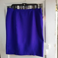 Black Label by Evan Picone Womens Regal Purple Straight Pencil Skirt Size 12 NWT