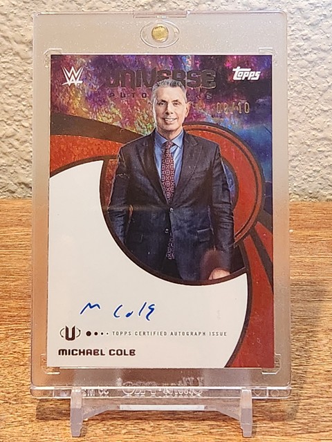 2025 Topps Universe WWE Michael Cole Auto Red Magma #/10