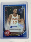 2025-26 Bowman Zaccharie Risacher Auto Blue X-Fractor 117/150 Hawks #BCA-ZR
