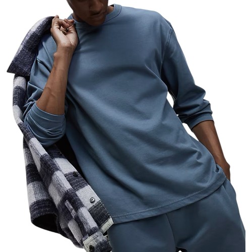 M & S Mens T Shirts Pure Cotton Long Sleeve Heavy Weight Oversized T shirt S-3XL - Picture 7 of 32