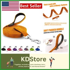 Dog Training Leash Long Line 15-100ft Nylon Lead with Padded Handle for Recall