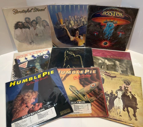 Classic Rock Vinyl LP Lot T. Rex Supertramp Grateful Dead Boston Humble Pie U2