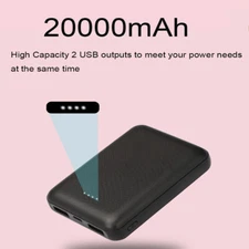 Portable Charger 20000mAh 2 USB Outputs Power Bank,Battery Pack Backup for Phone