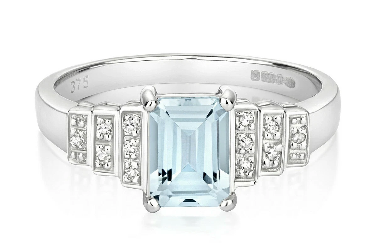 Ebay aquamarine ring online