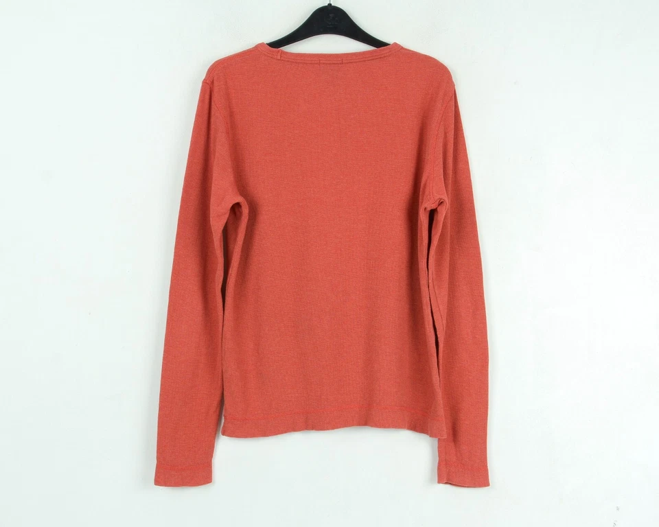 HUGO BOSS S Suéter Ajustado De Cuello Redondo Naranja - Imagen 4 de 4