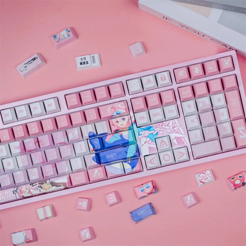 Blue Archive Takanashi Hoshino Mechanical Keyboards Thermal Sublimation Keycaps - Image 3 of 4
