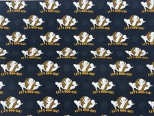 Camelot Halloween Casper Let's Boo-gie on Black Cotton Fabric   BTY   36" x 44"