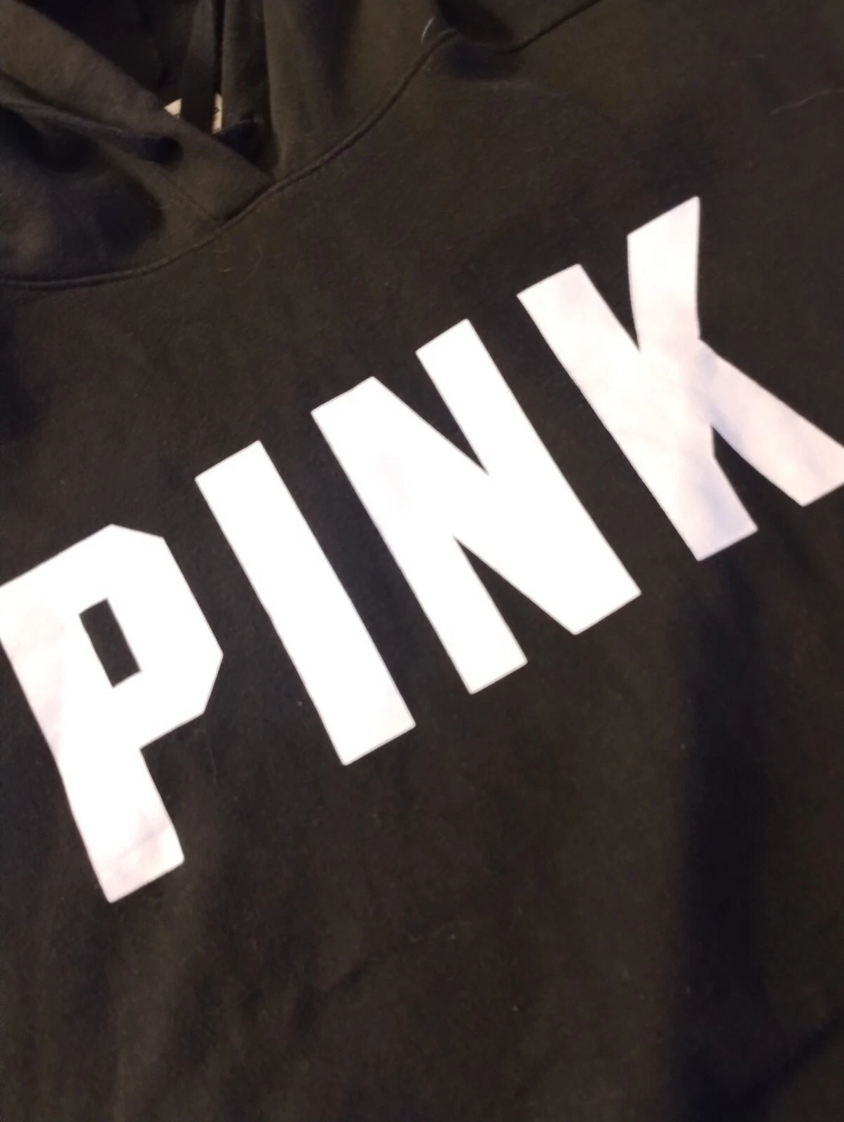 UNDERCOVER Felpa donna con cappuccio nera taglia S con tasche Victoria Secret ROSA