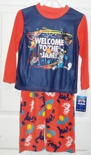 SPACE JAM 2 Pc Boys Long Sleeve Soft Fleece Pajama Set Size  5/6  NEW