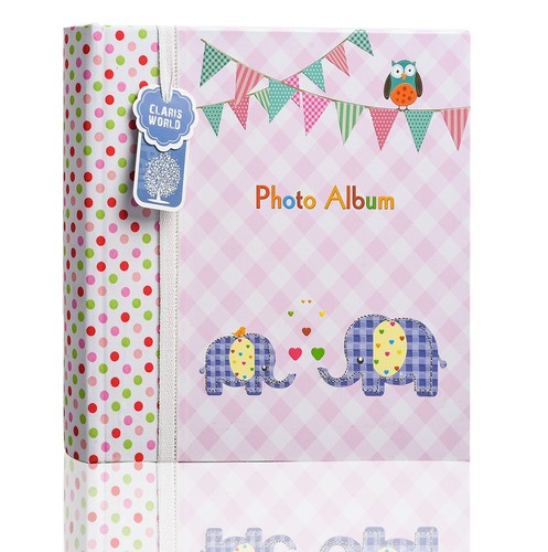 Álbum de fotos de bebé niño/niña con bolsillos deslizables para 4x6"/10x15 cm 200 fotos - Imagen 2 de 60