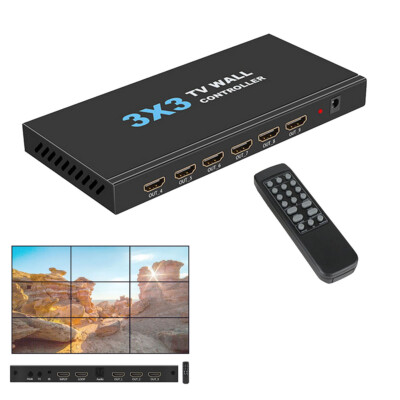 4K HDMI 3X3 Videowand Controller TV Splicing Box 3x4 4x3 4x4 Bildschirm Splicer