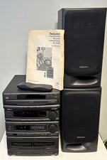 Vintage Technics SC- CH455 CD Stereo System With Speakers In Original Boxes