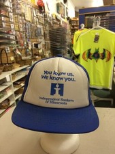 trucker hat baseball cap bankers of minnesota cool vintage old school