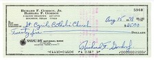 1978 NASA Astronaut Richard Dick Gordon Autographed Signed Check Apollo 12
