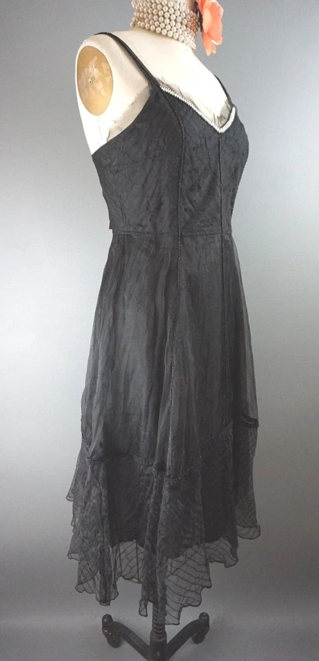 Vestido Nataya SWING Formal Cóctel Línea A S Negro Tul Nuevo con Etiquetas #217 "Age Of Love"  Foto 3 de 4