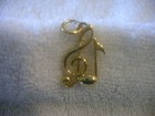 Vintage 70's Gold Tone Musical Note Necklace Pendent Costume Jewelry Instrument — photo 1