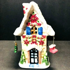 Ceramic Christmas House Tea light holder, Albert E Price Gifts