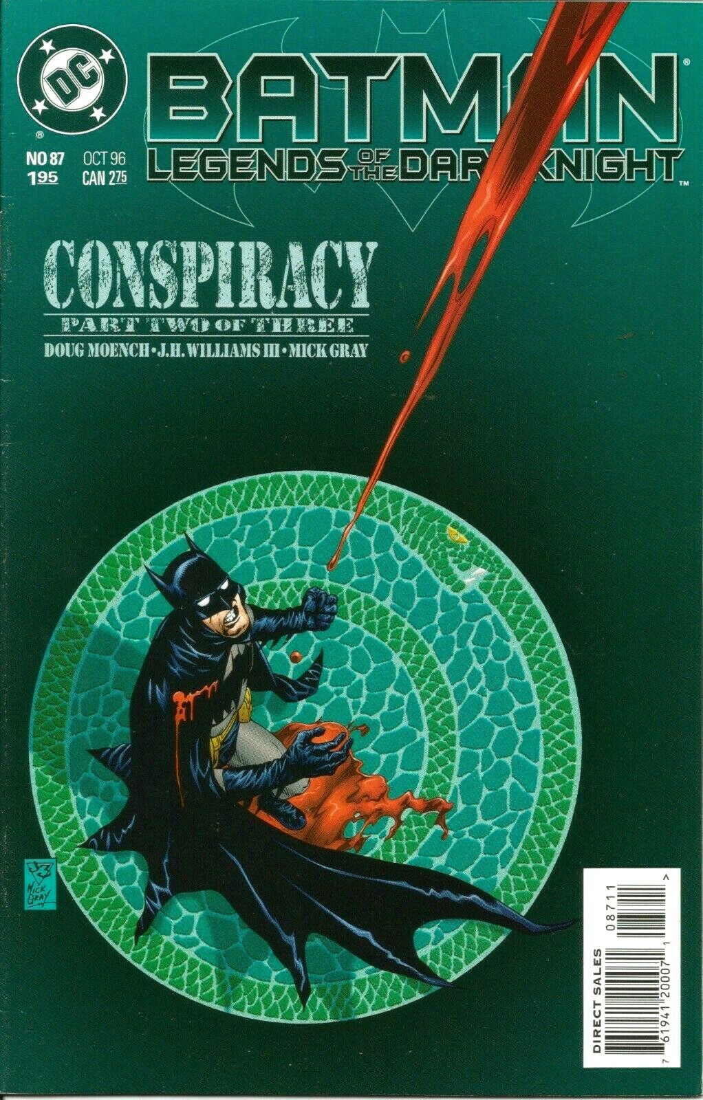 BATMAN LEGENDS OF THE DARK KNIGHT #87 (VOL 1)  DC COMICS  OCT 1996  VG