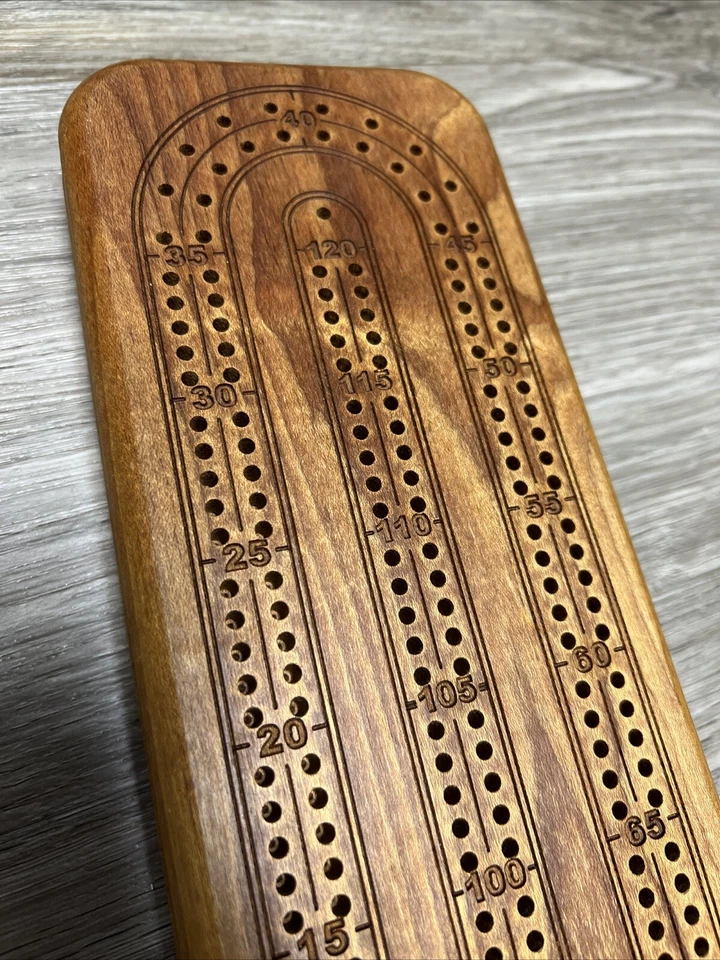 Michaud Toys Cribbage Set Hand Made In Canada Wood Board Game With Pins - Image 2 of 4