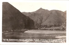 Horseshoe Bend Salmon River near Riggins Idaho RPPC Real Photo Postcard 1930-50