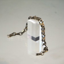 Bold Chunky Thick Link Bracelet Silver Tone Metal Untested