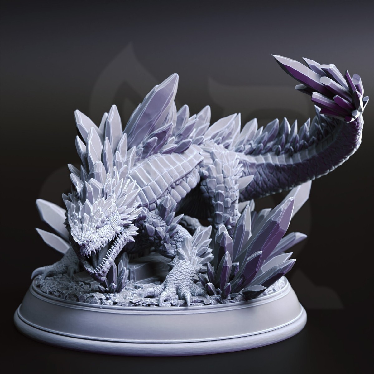Salansi Crystal Lizard Dragon Miniature | D&D DnD | eBay