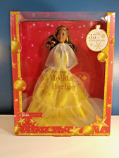 Barbie 2023 Holiday Signature Seasonal Collector Gift Doll Dark Brown Hair Gold