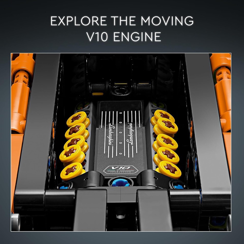 LEGO Technic Huracán Tecnica Orange Advanced Building Toy