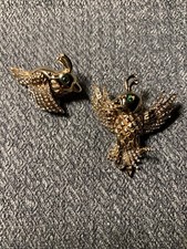 ST JOHN ACCESSORIES By Marie Grey SET OF 2 GOLD BIRD PINS BROOCHES