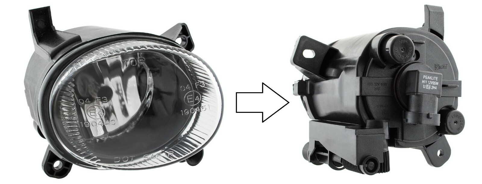 Phare antibrouillard avant droit pour rouler sous la pluie en Seat Exeo et Passat CC
