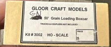 Gloor Craft Models HO Kit #3002 50’ Grain Loading Box Car 1:87 Kit NOS!
