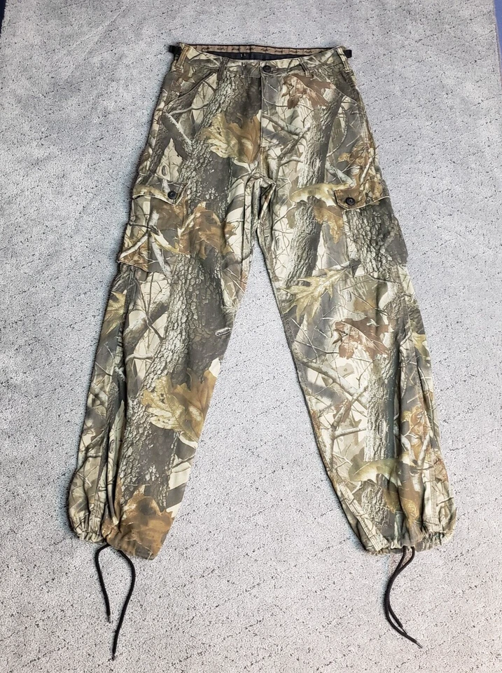 Liberty Camo Cargo Pants Mens 32 Realtree Hardwoods Hunting Adjustable Waist - Image 2 of 4