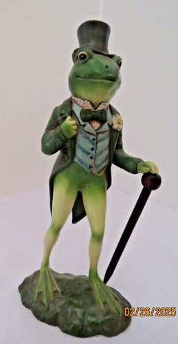 Midwest Of Cannon Falls Victorian Frog In Top Hat Figurine 5 1/2”