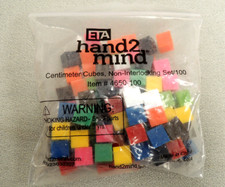 Math Counting Base 10 - Singles Ones Cube - Montessori Home Schooling Manipulat