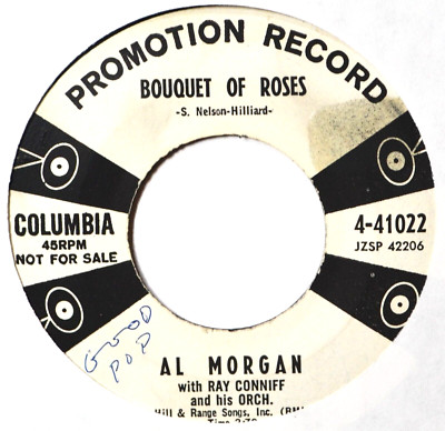 Al Morgan Bouquet of Roses / The Wanderer Came Home EX- DJ 45 7'' Vinyl -Coupons!