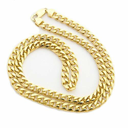 14k Gold Chain Cuban Necklace Men 9mm 
