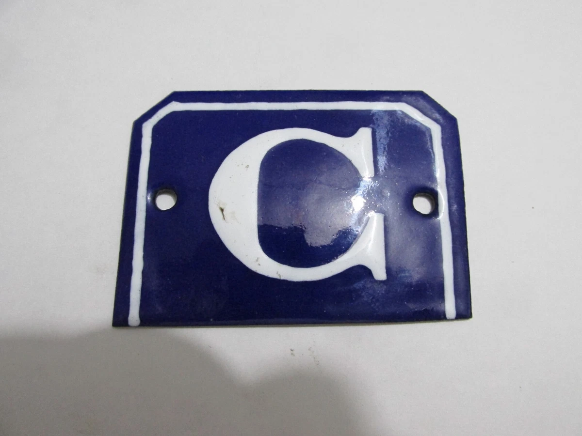Cartello In Latta Vintage Anjoes Signs – Lettera G 8x30.5 Cm: Decorazione Metallo Per Parete, Casa, Bar