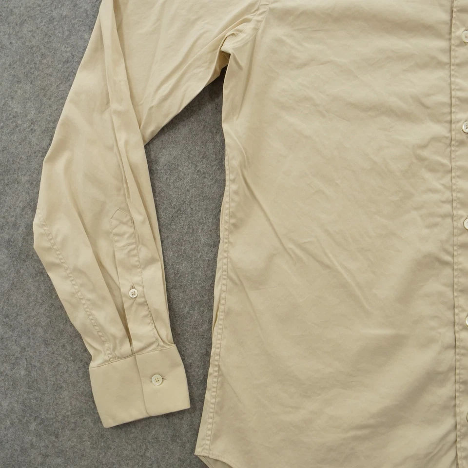Camisa Mauro Grifoni Para Hombre Mediana Beige 40 Botones Manga Larga Italia Informal Foto 4 de 4