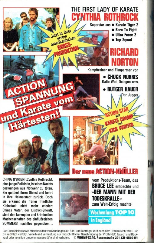 (FSK 18) VHS Videokassette - China O'Brian - Cynthia Rothrock, Richard Norton - Bild 2 von 4