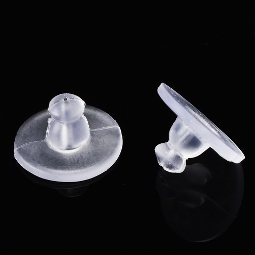 50x Ohrstopper Silikon Gummi Ohrmuttern Ohrhänger Ohrring Verschluss -Ohrstecker - Bild 6 von 9
