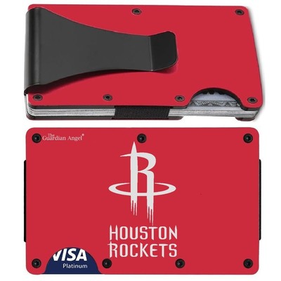 Houston Rockets Titanium Carbon Fiber RFID Blocking Wallet Gift D7