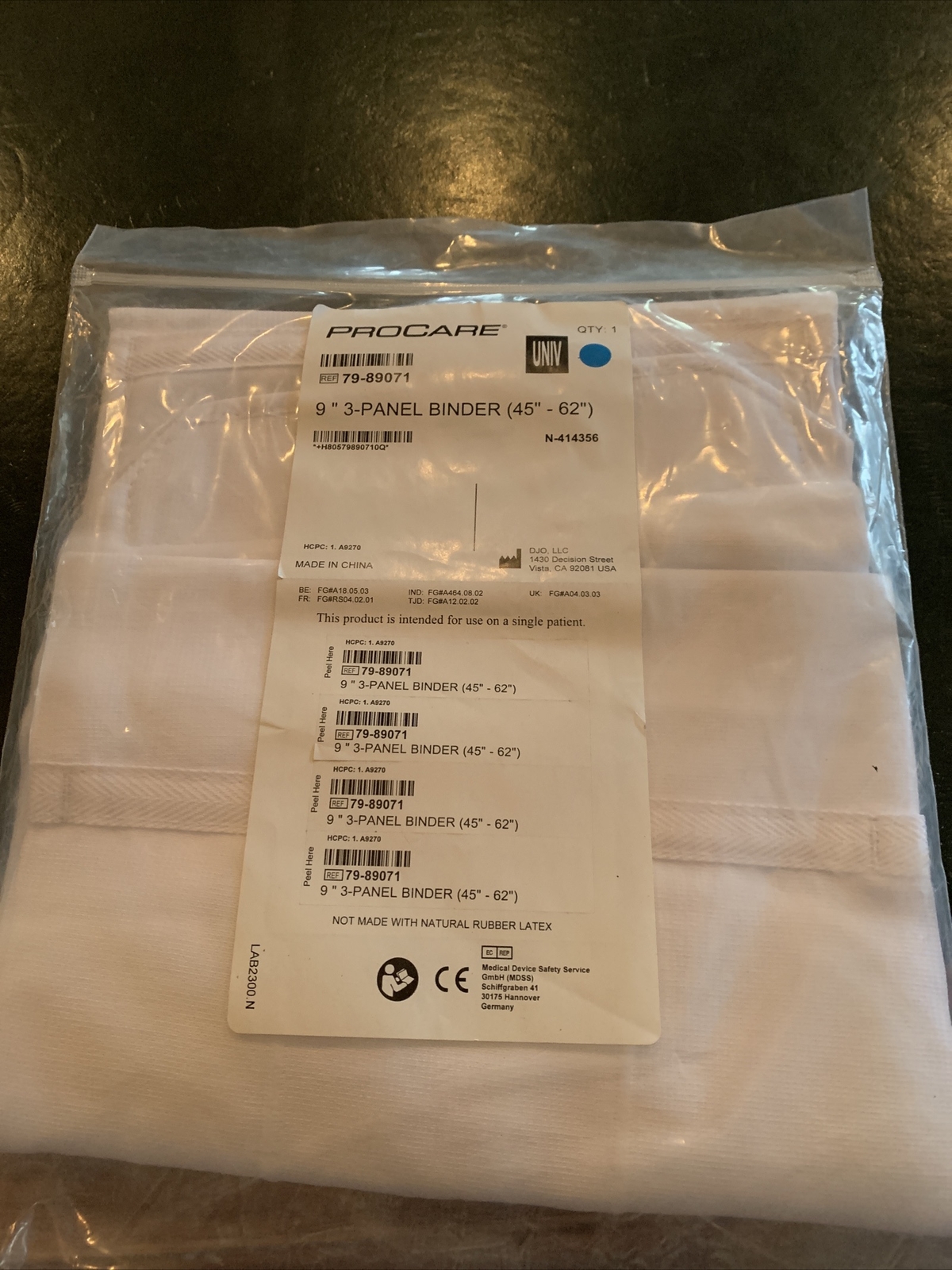 Procare Waist Binder Sizes Procare 79-89071, 9