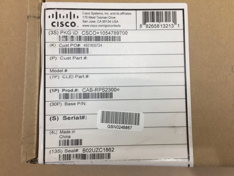 CAB-RPS2300= Cisco RPS 2300 Catalyst Switch Redundant Power System Cable Boxed - Image 2 of 4