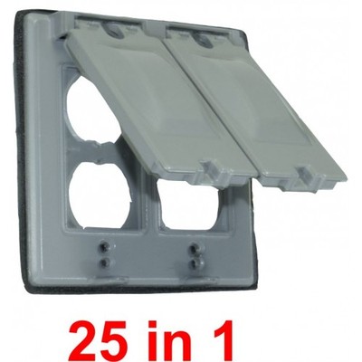 Orbit 2C-U 2-Gang Universal Weatherproof Cover