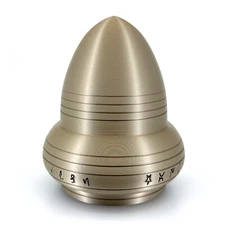 Kecksburg Acron UFO Incident Inspired 3D Printed Model in Iridium Gold Metallic