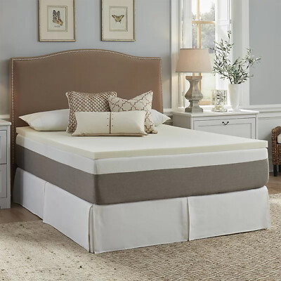 2 Inch Memory Foam Mattress Topper Eliminating Motion Transfer Pressure Points