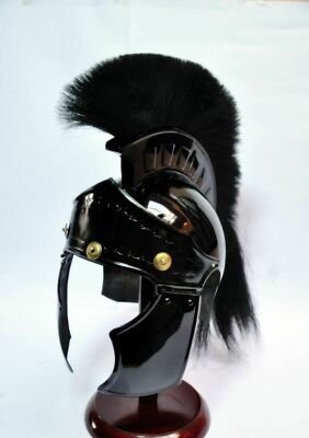 Mittelalterlich Centurion Armor Helm Hergestellt Aus 18 Maß Baustahl Mit Schwarz