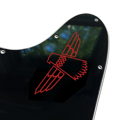 3 Ply Black Pickguard for Epiphone Thunderbird '64 Bass + RED